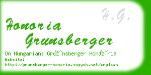 honoria grunsberger business card